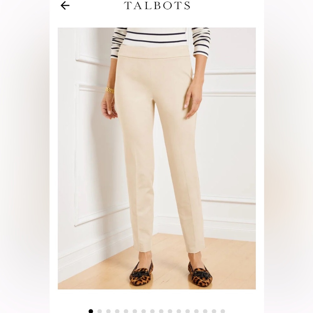 Talbots Chatham Ankle Pants size 2 cream